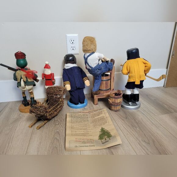 Zims Heirloom Collectibles Bulk Set Hockey Wine Pilot Duck Santa Christmas Decor - Picture 9 of 14